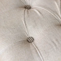 Aalis Natural Linen Ottoman