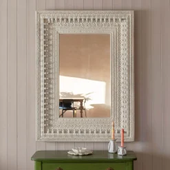 Adah Wooden Carved Wall Mirror