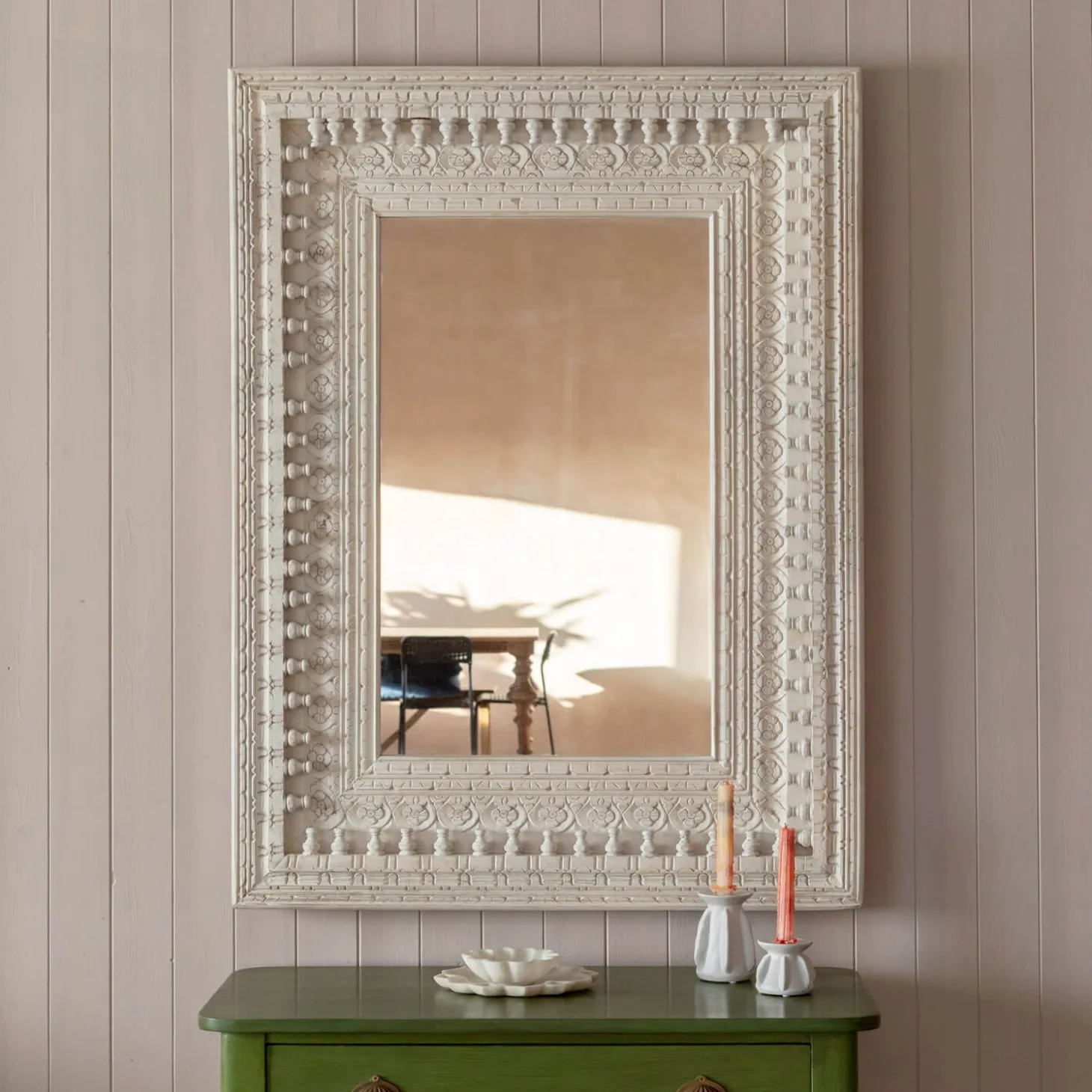 Adah Wooden Carved Wall Mirror