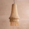 Adara Peach Beaded Pendant Light