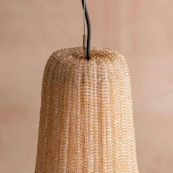 Adara Peach Beaded Pendant Light