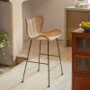 Alden Rattan Natural Kitchen Stool