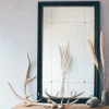 Alexander Black and Gold Rustic Portrait Mirror
