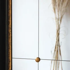 Alexander Black and Gold Rustic Portrait Mirror