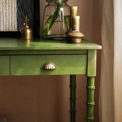 Alice Green Three Drawer Desk