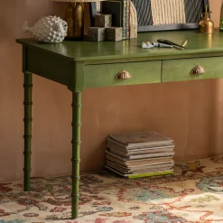 Alice Green Three Drawer Desk