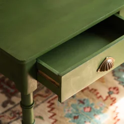 Alice Green Three Drawer Desk