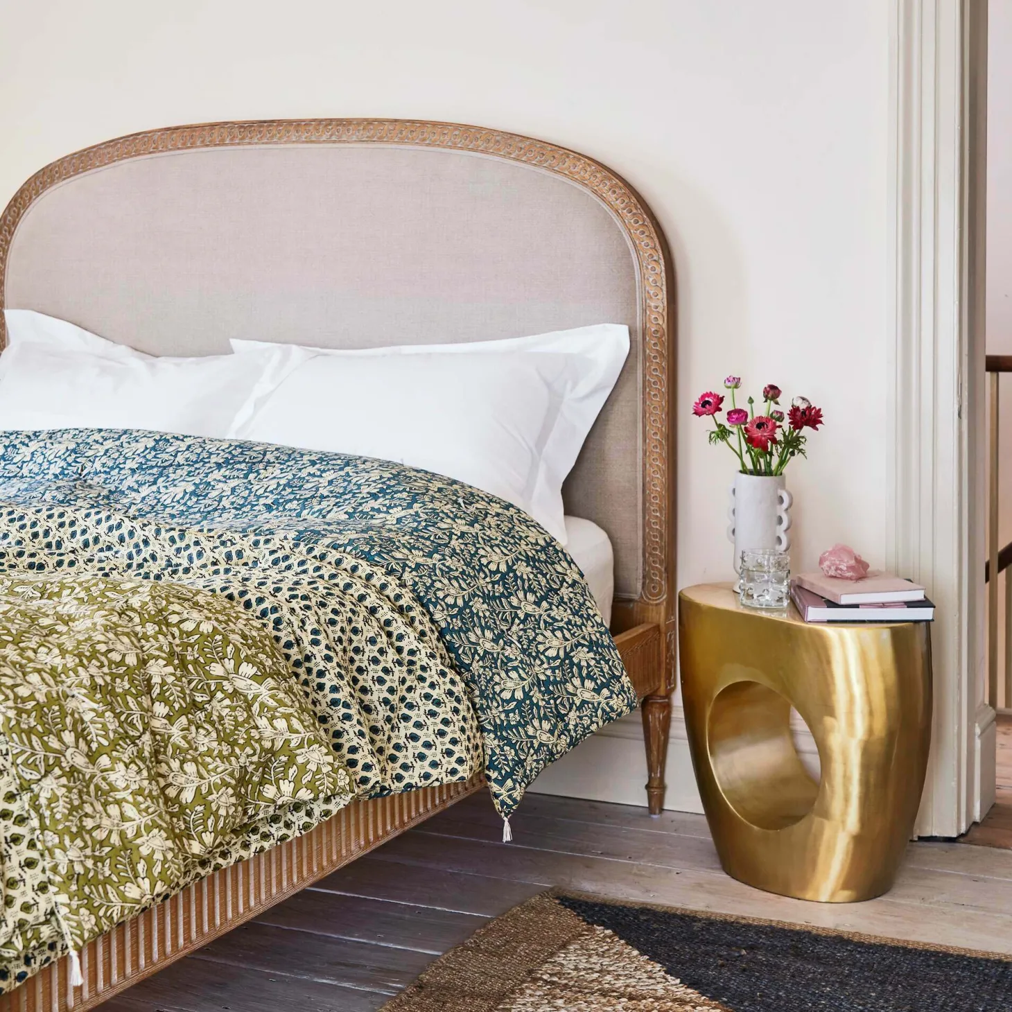 Alize King Size Natural Linen Bed