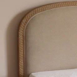 Alize King Size Natural Linen Bed