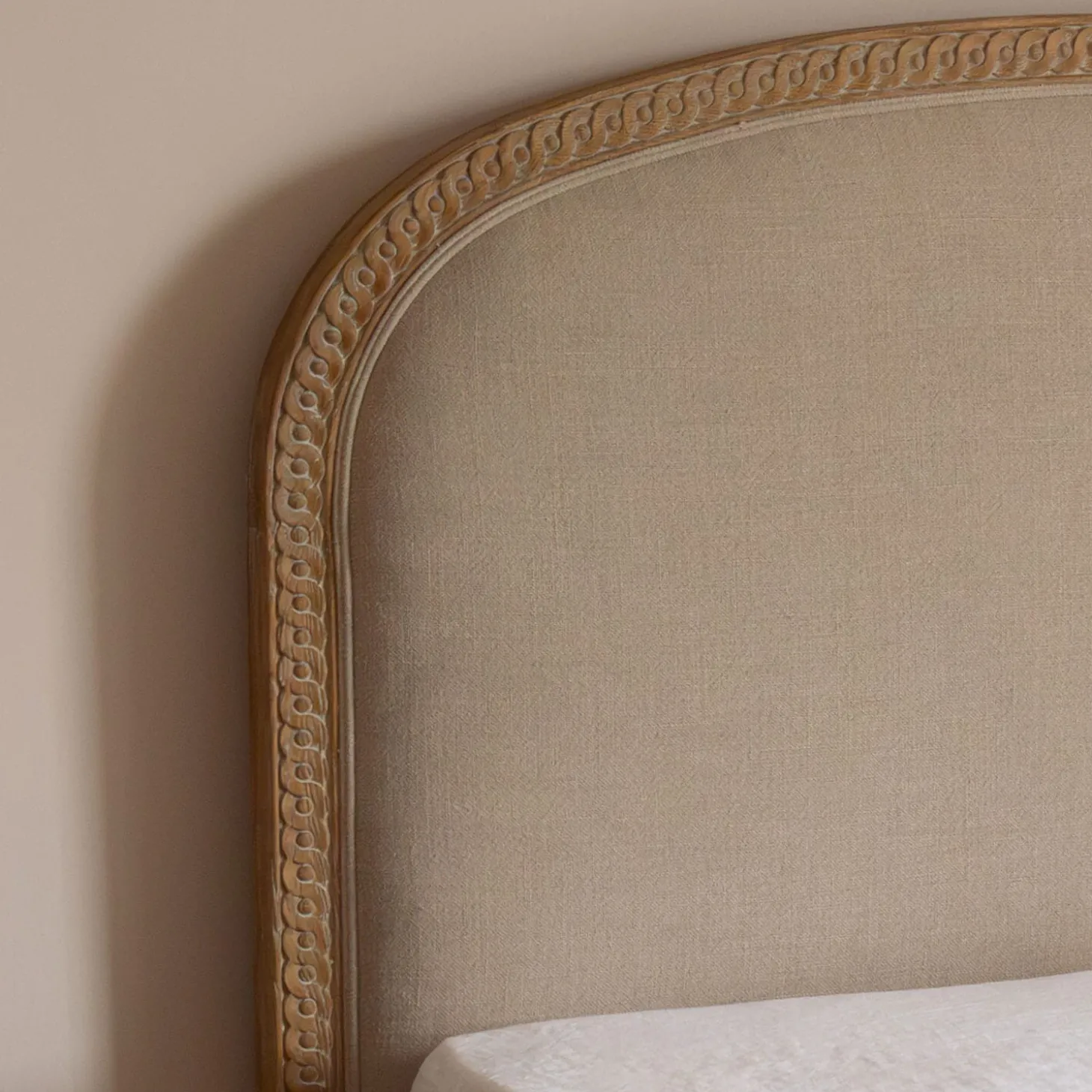 Alize King Size Natural Linen Bed