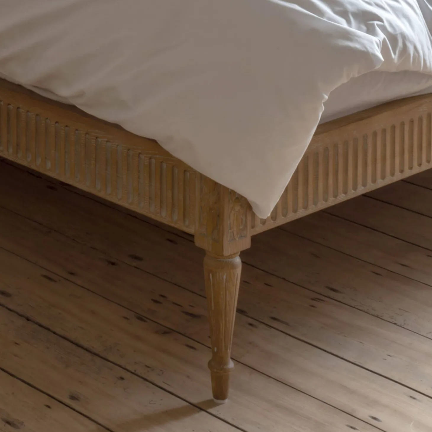 Alize King Size Natural Linen Bed