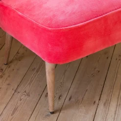 Alpana Coral Velvet Cocktail Chair