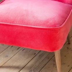 Alpana Coral Velvet Cocktail Chair