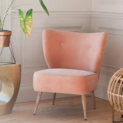 Alpana Rose Velvet Cocktail Chair