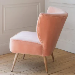 Alpana Rose Velvet Cocktail Chair