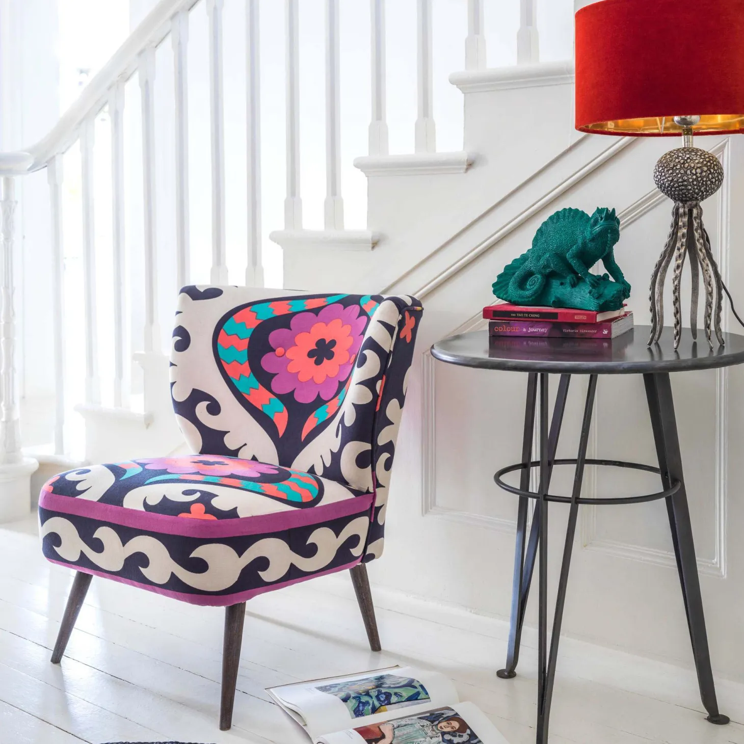 Alpana Suzani Patterned Cocktail Chair