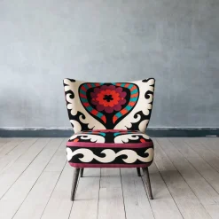 Alpana Suzani Patterned Cocktail Chair