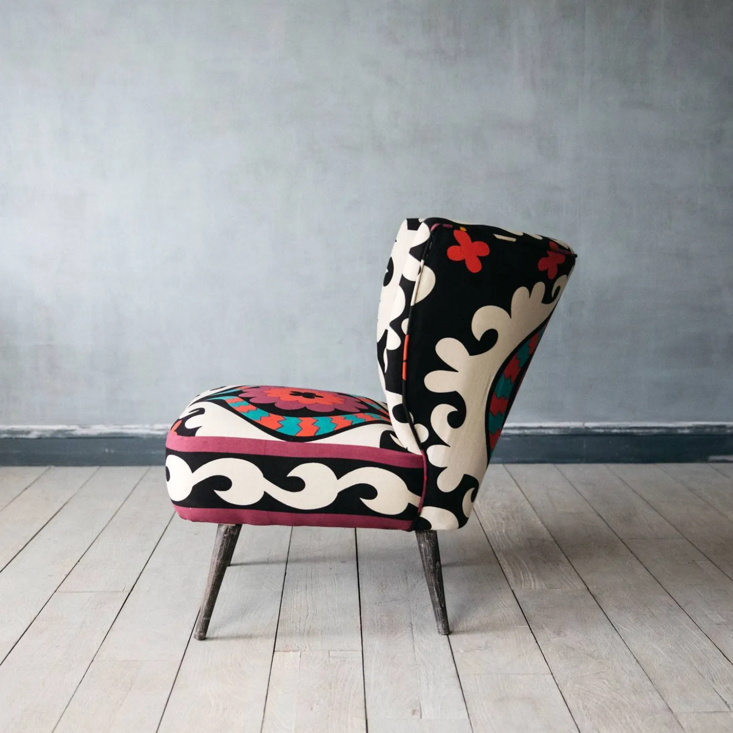 Alpana Suzani Patterned Cocktail Chair