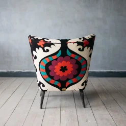 Alpana Suzani Patterned Cocktail Chair
