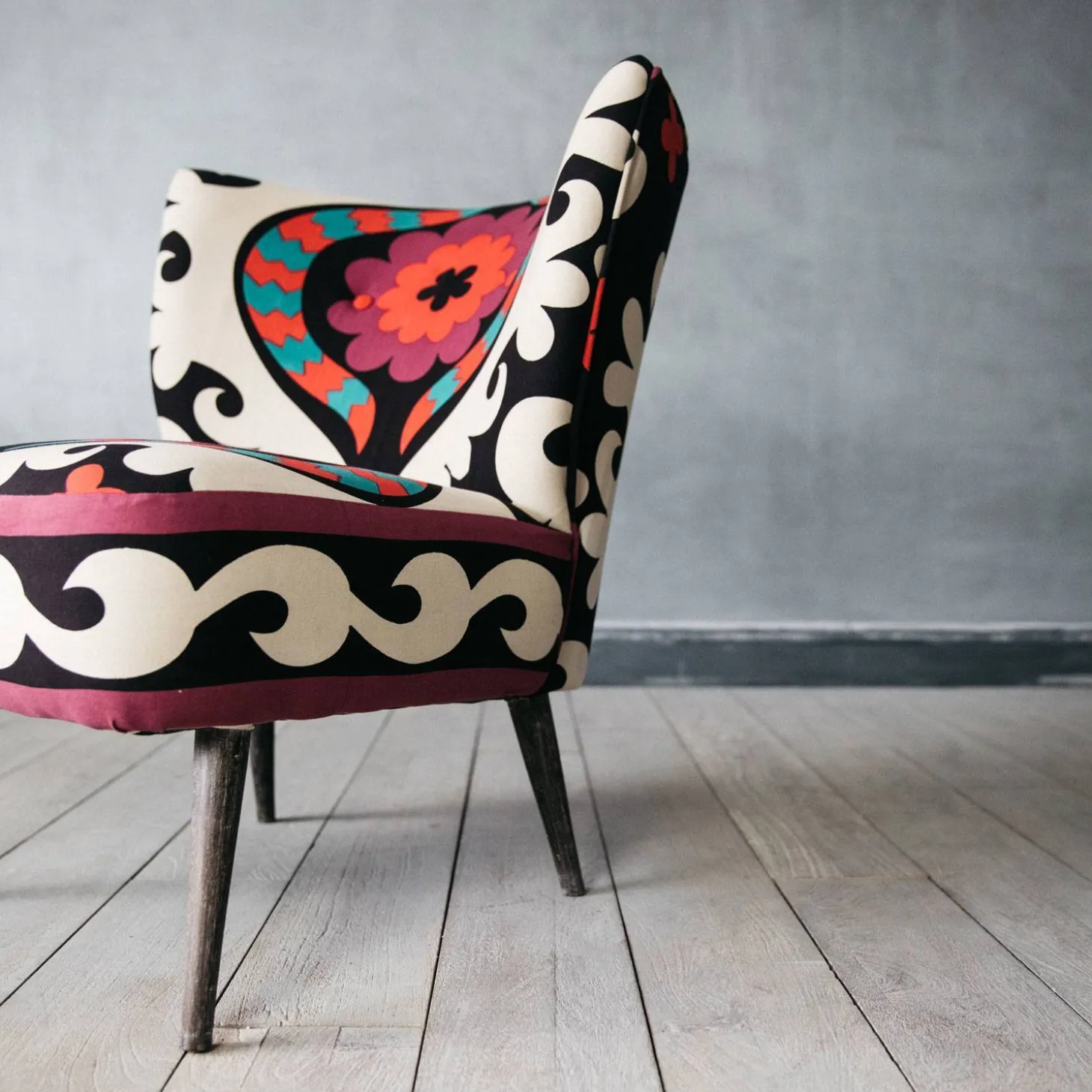 Alpana Suzani Patterned Cocktail Chair