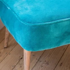 Alpana Teal Velvet Cocktail Chair