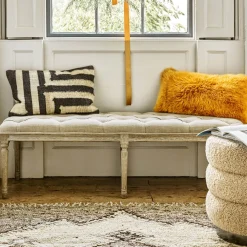 Amalie Linen Bench