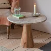 Anderson Marble and Mango Wood Side Table