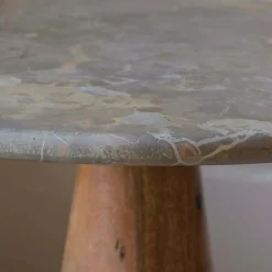 Anderson Marble and Mango Wood Side Table