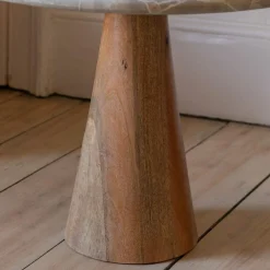 Anderson Marble and Mango Wood Side Table