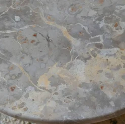 Anderson Marble and Mango Wood Side Table