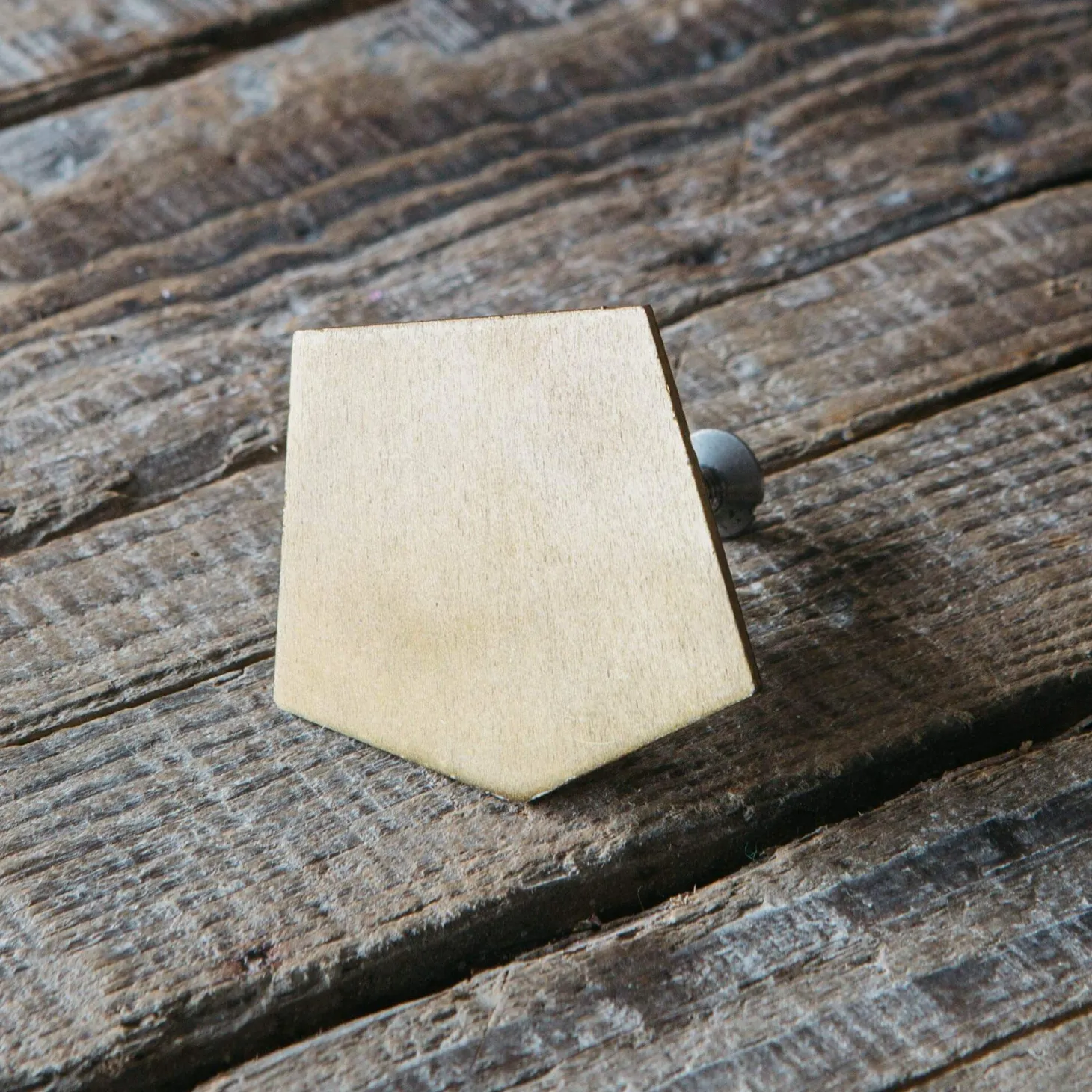 Angular Brass Plated Knob