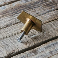Angular Brass Plated Knob