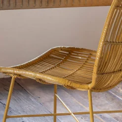 Ansel Yellow Rattan Chair