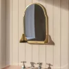 Antique Brass Mirror with Shelf