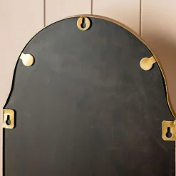 Antique Brass Mirror with Shelf