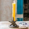 Antique Brass Starfish Candle Holder
