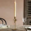 Antique Brass Tall Candle Holder