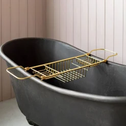 Antique Gold Over the Bath Tub Caddy