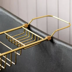 Antique Gold Over the Bath Tub Caddy