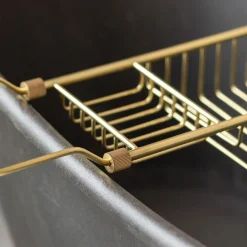 Antique Gold Over the Bath Tub Caddy