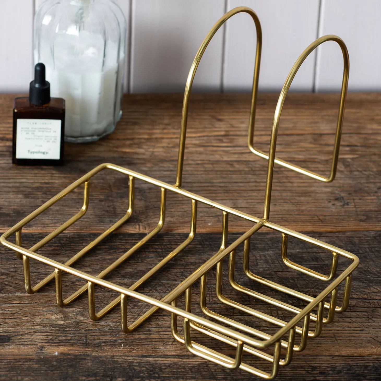 Antique Gold Side of the Bath Caddy
