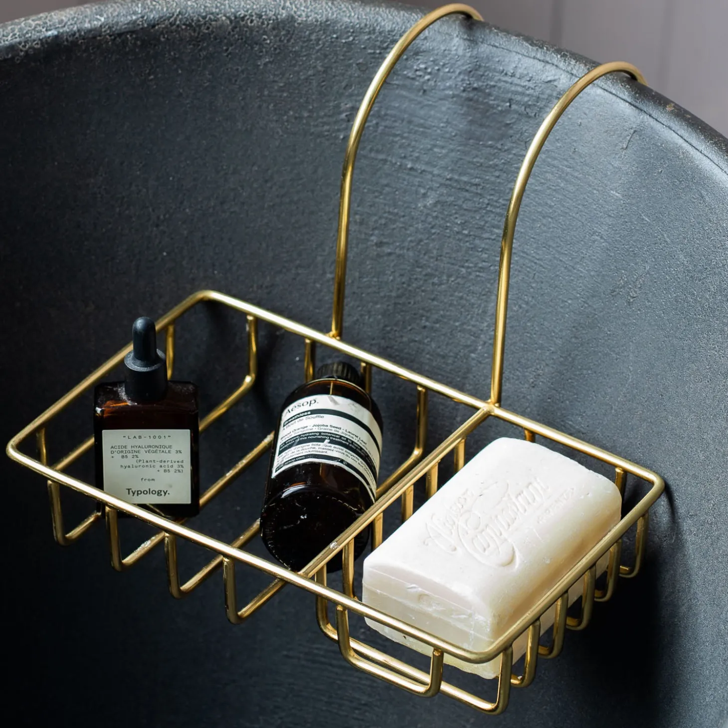 Antique Gold Side of the Bath Caddy
