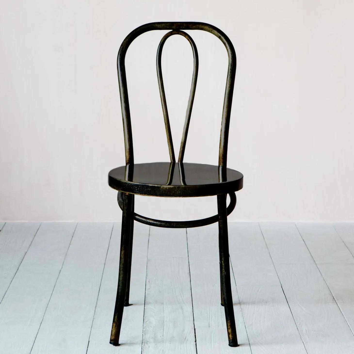 Antique Nickel Café Chair