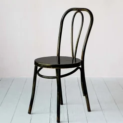 Antique Nickel Café Chair