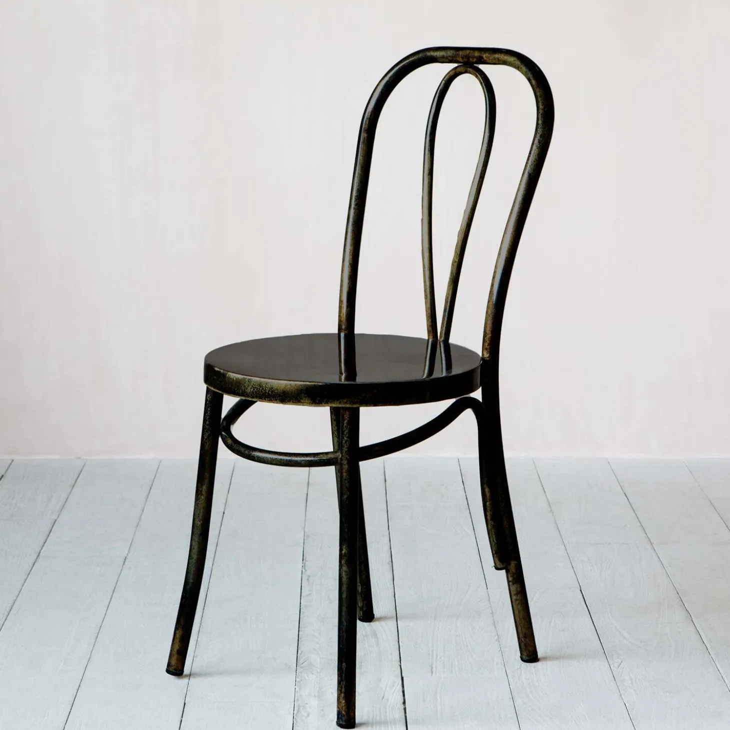 Antique Nickel Café Chair