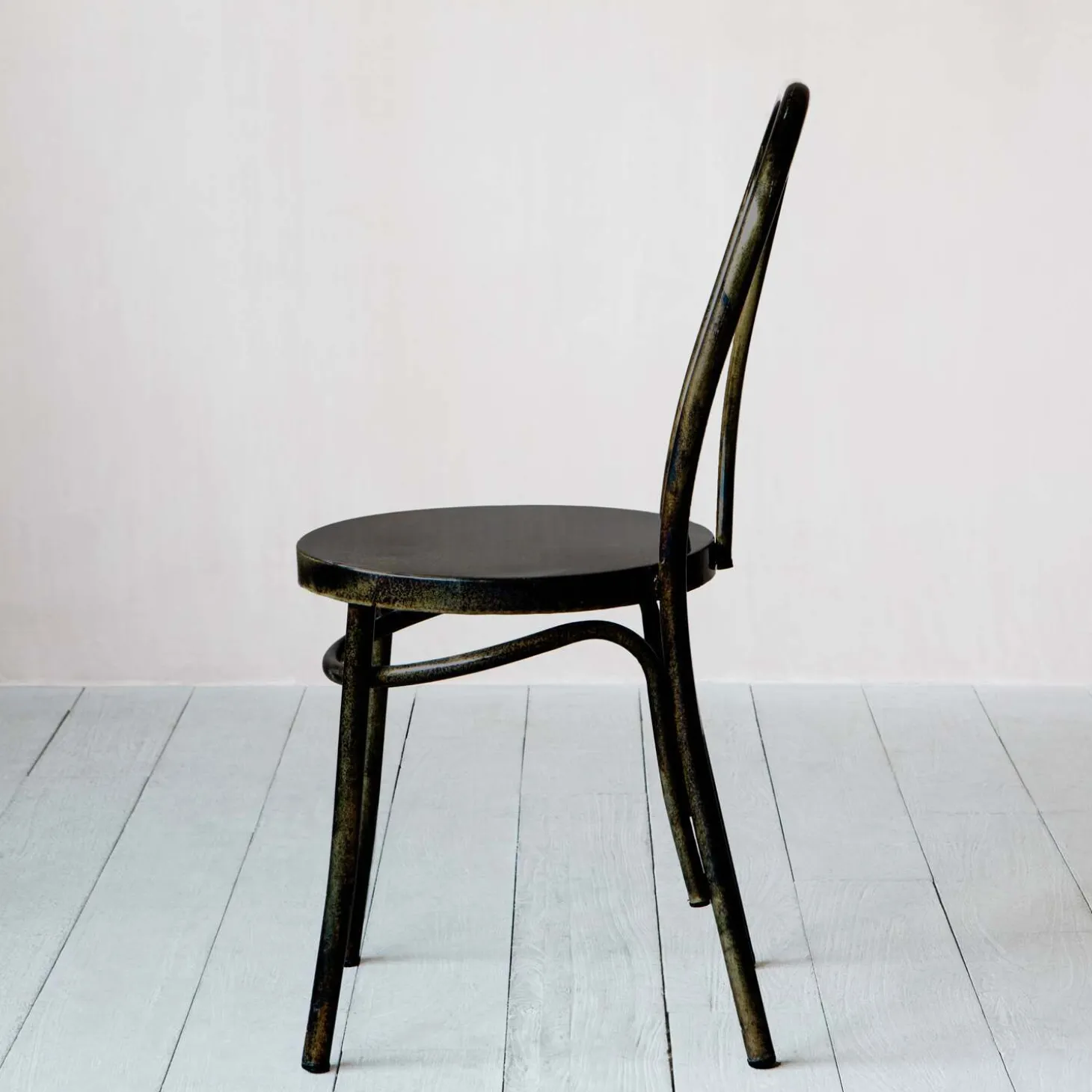 Antique Nickel Café Chair