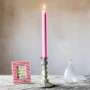 Antique Silver Glass Candle Holder