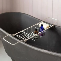 Antique Silver Over the Bath Tub Caddy