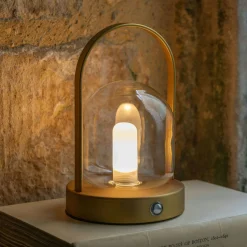 Antiqued Bronze Dome LED Table Lamp