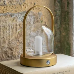 Antiqued Bronze Dome LED Table Lamp